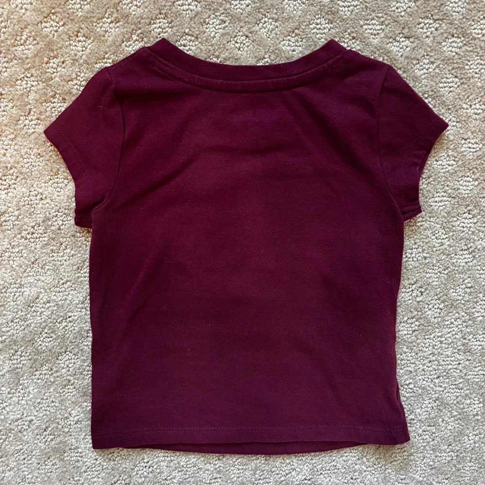 Cat & Jack Maroon Short Sleeve Tee